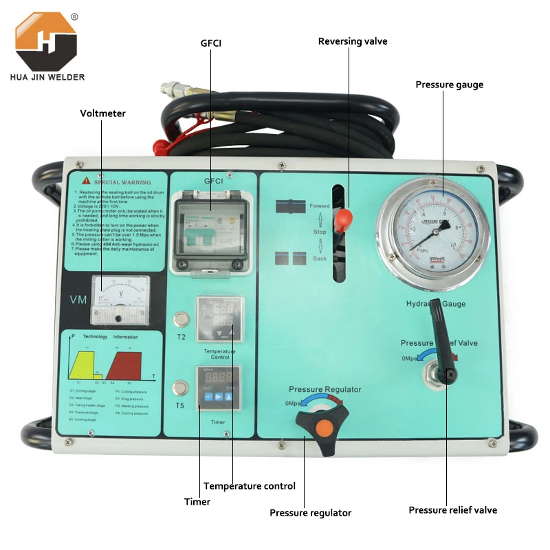 250mm Hydraulic HDPE/PP/PE/PPR Pipe Butt Fusion Welding Machine/Termofusion Welding Machine/Huajin Welder